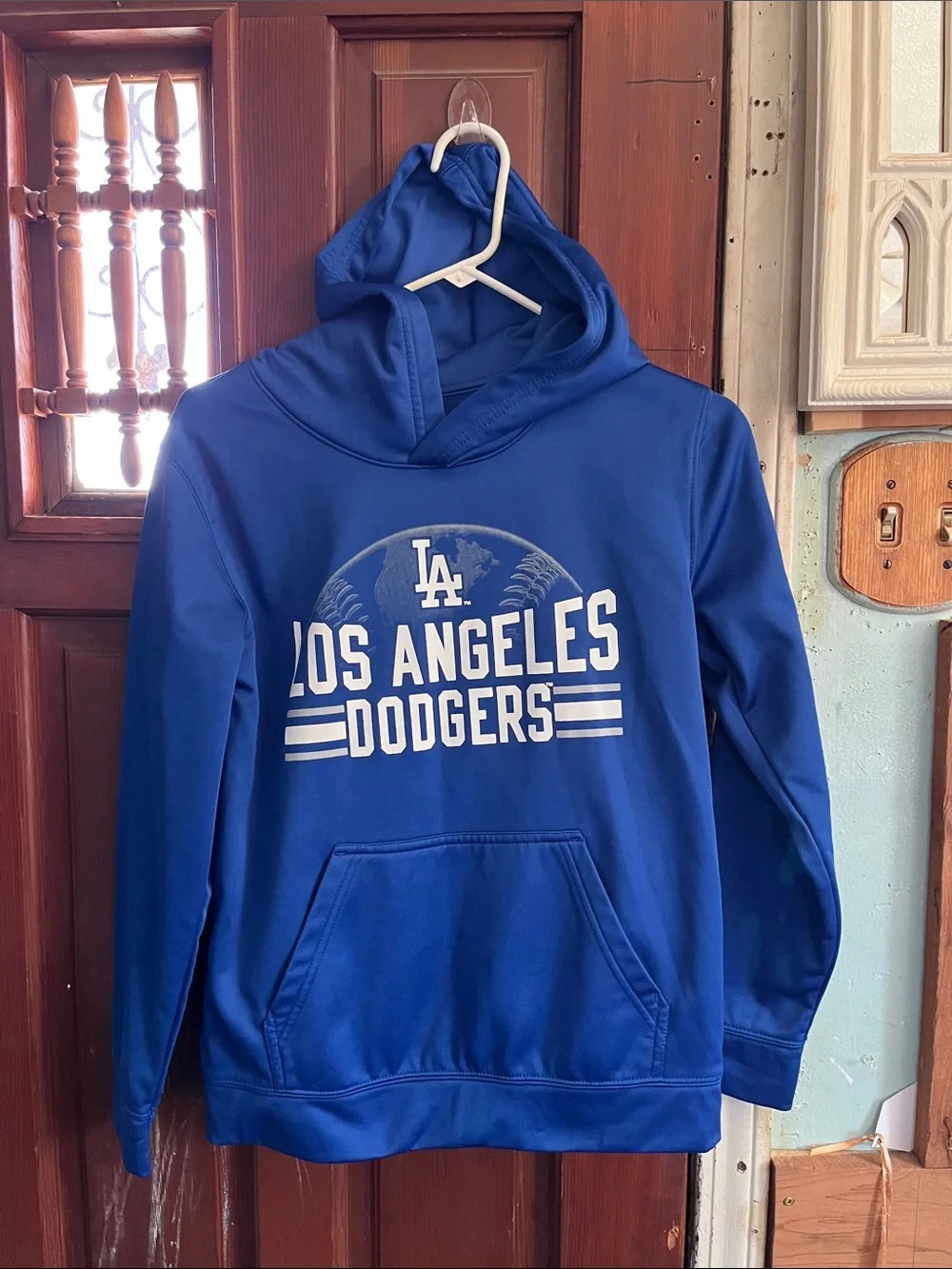 Genuine Merchandise Blue Youth Hoodie with White Accent